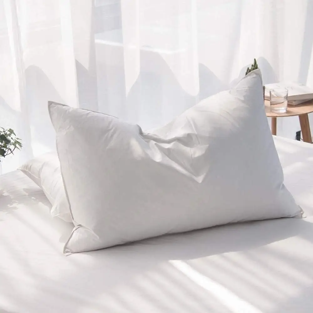 Duck Feathers and Down White Pillows with 100% Cotton