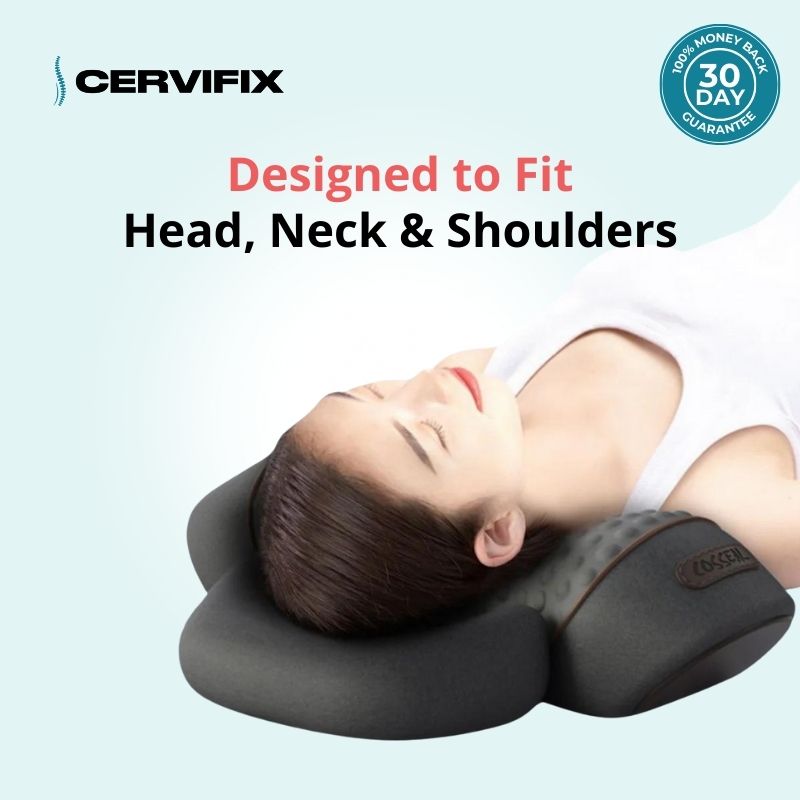 Cervifix™ Neck Traction Massager + Foam Pillow
