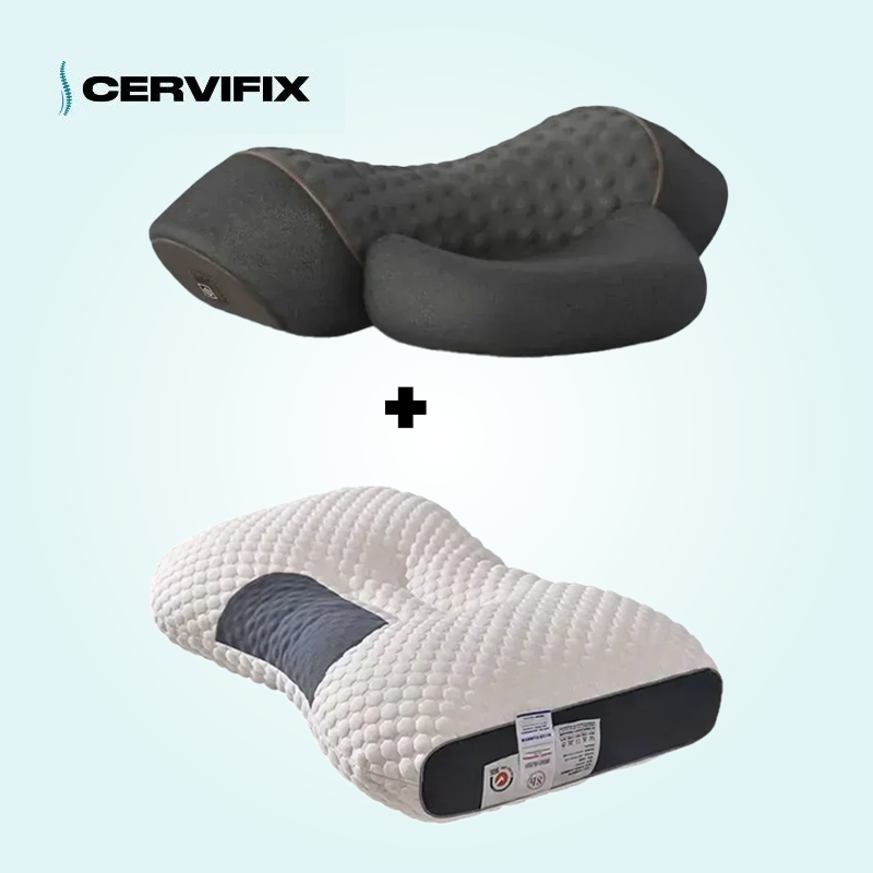 Cervifix™ Neck Traction Massager + Memory Foam Pillow + Cervical Neck Pillow